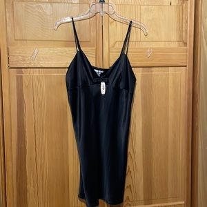 Victoria secret Black satin nightgown with simple black tie.